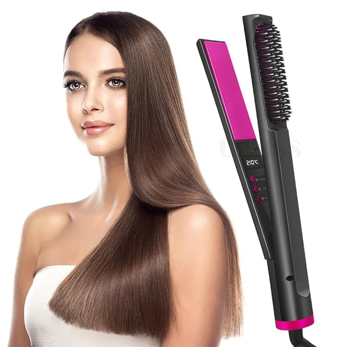 3 in 1 hair straightener curling iron hair straightening comb with LED temperature display four level adjustment fast heating hairdressing tools