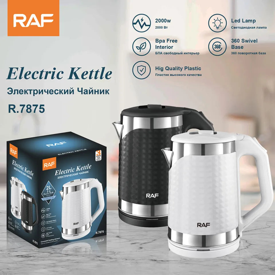 Washable Filter Glass Electric Kettle Electric Kettle 2.1 Quarts + 0.8 –  RAF Appliances