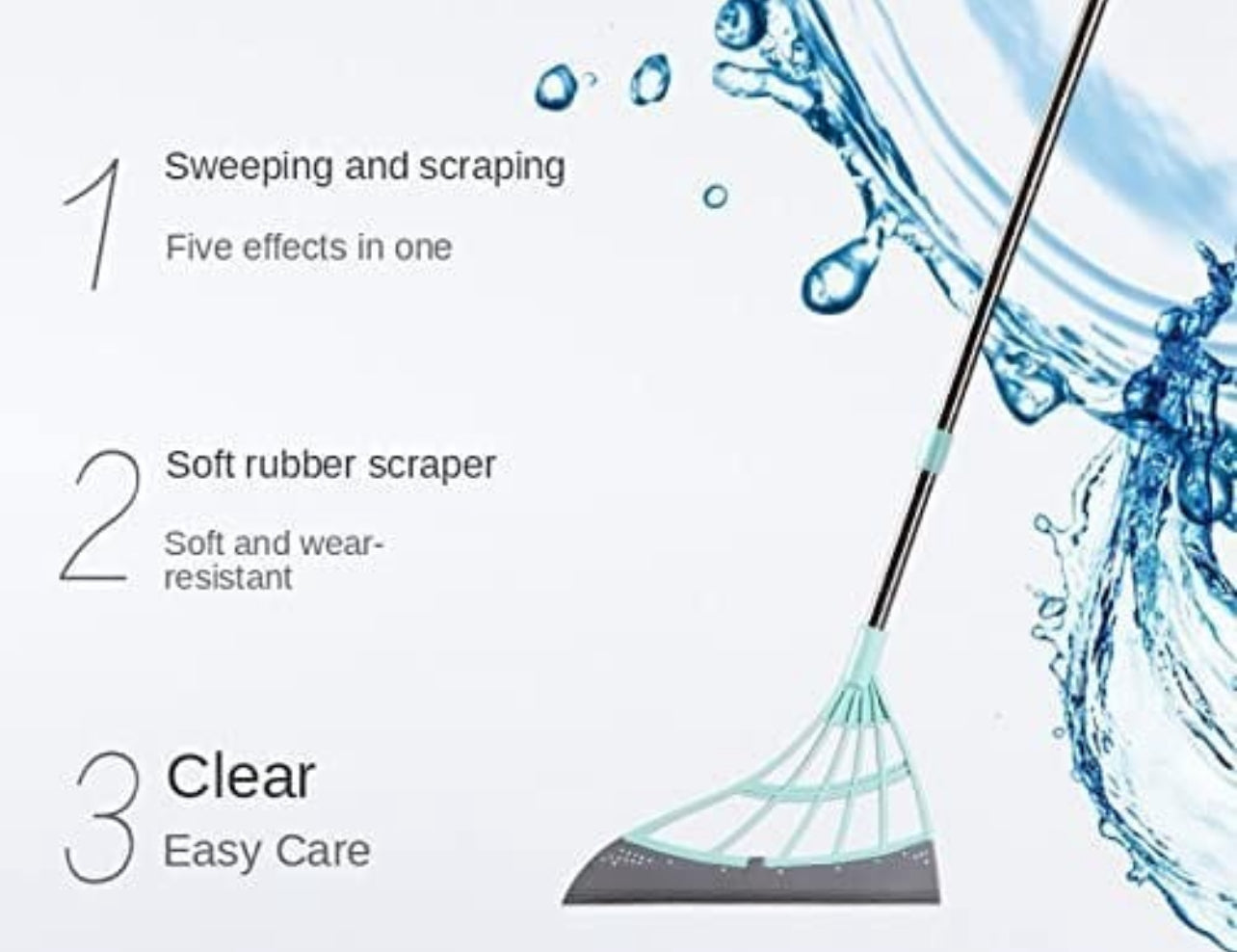 Magic Wiper Broom Wipe Squeeze Silicone Mop For Wash Floor Clean Tools Windows Scraper Pet Hair Non-stick Sweeping And Kitchen