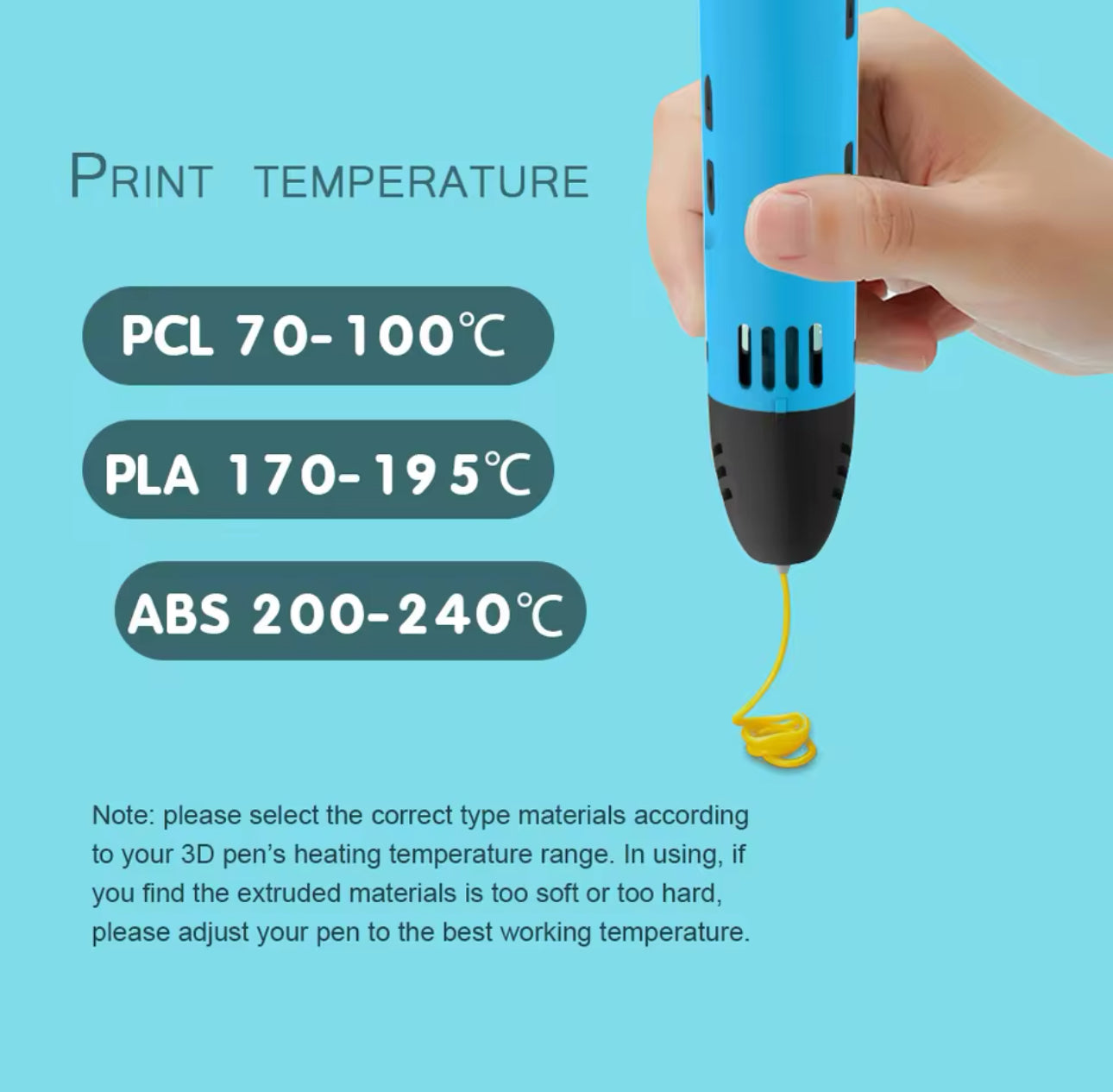 3D Filament Refills Printing Materials For 3D Pens 1.75mm Diameter -30pc