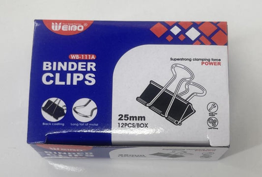 Foldback Binder Clips – 12Pcs