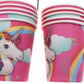 Unicorn Party Theme Paper Cups - 4 Colour Options (10pc)