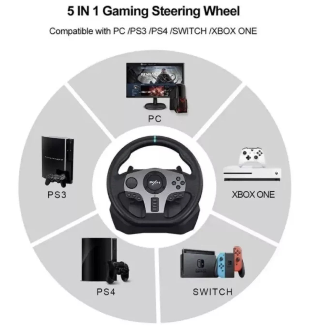 Gaming Racing Wheel 900deg