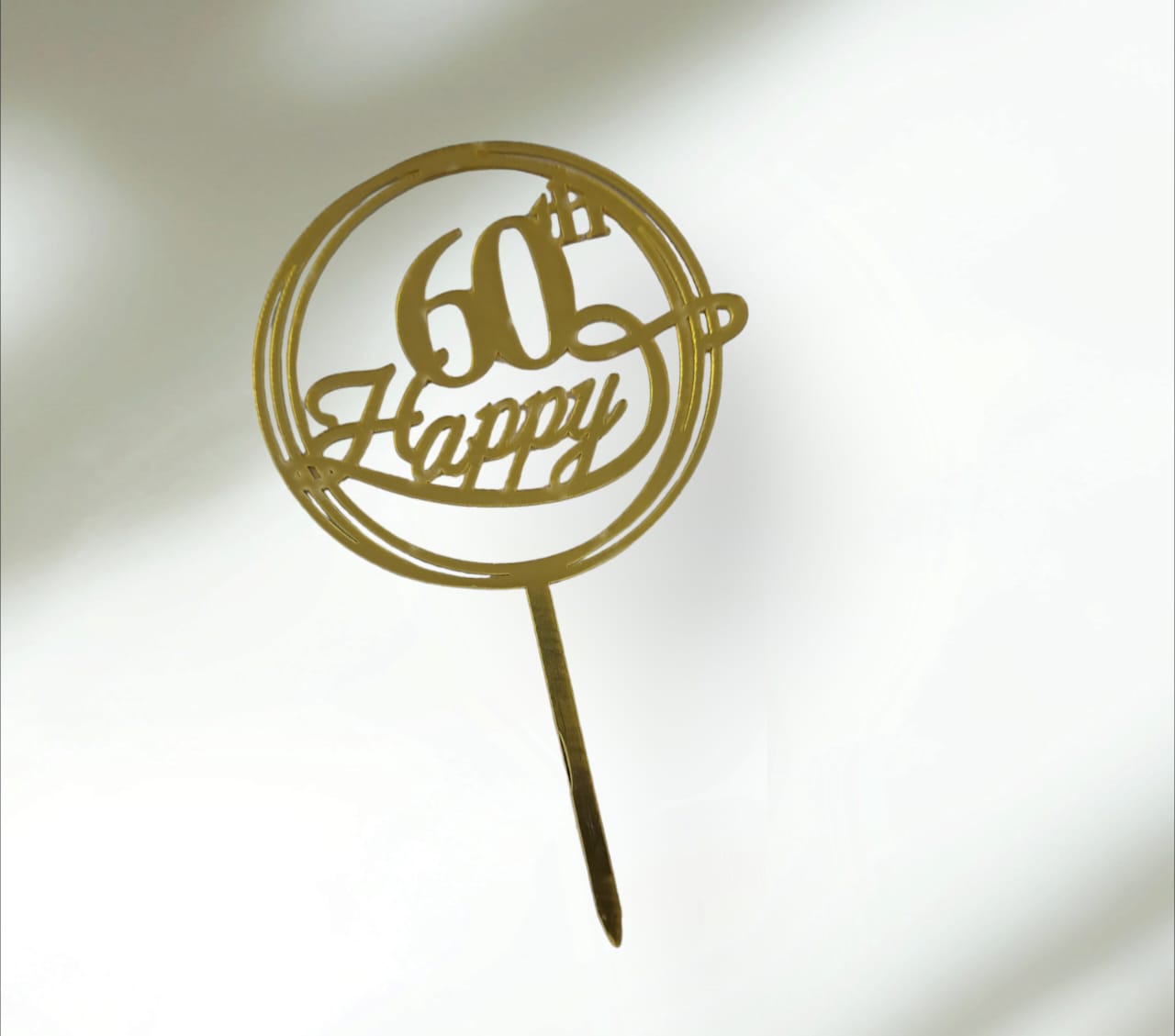 Gold Happy Birthday Cake Topper