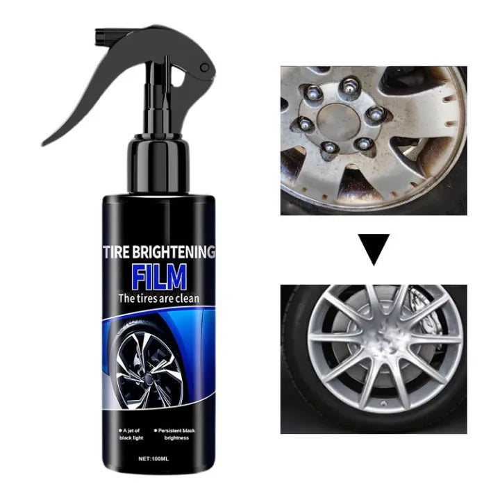 Wheel and Tire Cleaner Tire Shine Spray Wheel Cleaner 100ML Wheel Cleaning Spray for Car Wash Detailing Wheel Cleaner