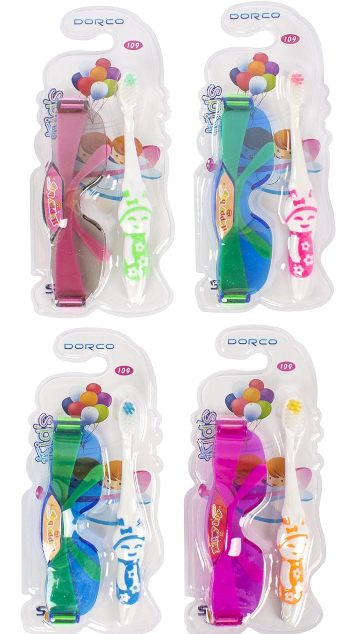 Dorco Kids Toothbrush Inc Sunglasses Various Colour Combinations.