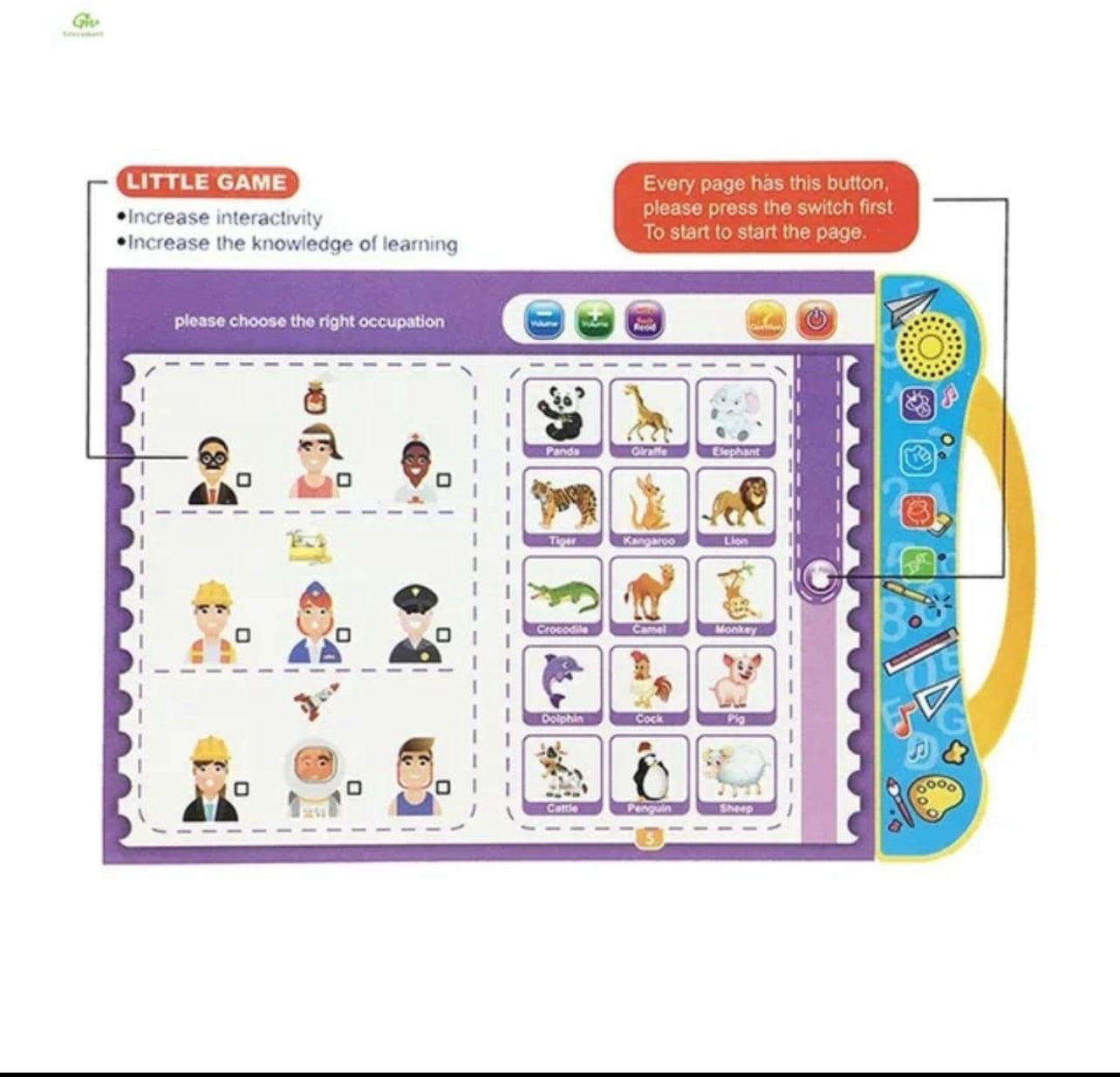 Learning Study Book - Sound and Musical English Educational Phonetic Learning Book - 3 Year and Above (Multi-colour)