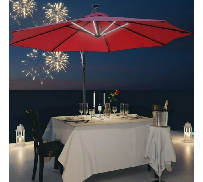 Black Friday Deal Outdoor Cantilever Umbrella Available In Red & Beige