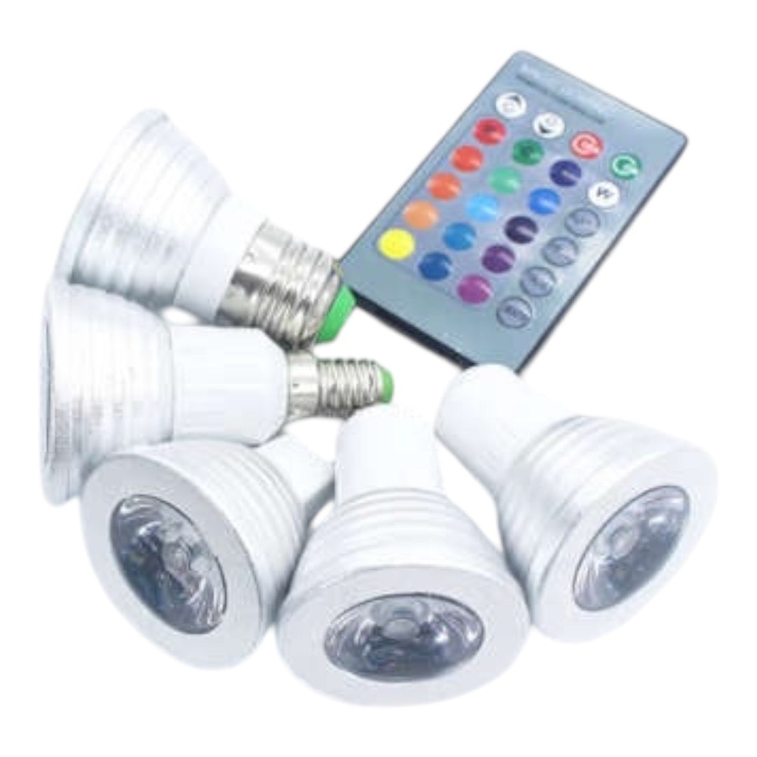 RGB LED Downlight With Remote 5W - GU10 or E27 Options