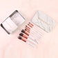 8pcs Marble Makeup Brush Set With  Iron Storage Box, Portable Soft Hair Makeup Brush Set Powder Brush Contour Brush Eyeshadow Brush Highlighter Brush Eyebrow Brush Beauty Makeup Tool