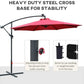 Black Friday Deal Outdoor Cantilever Umbrella Available In Red & Beige