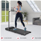 2-in-1 Fitness Foldable Electric Treadmill Space-Saving Machine Walking Running Pad