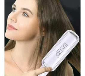 ENZO Negative Ion Straighten Hair Comb Brush Ceramic Smoothing Fast Heated Electric Hair Straightener Brush