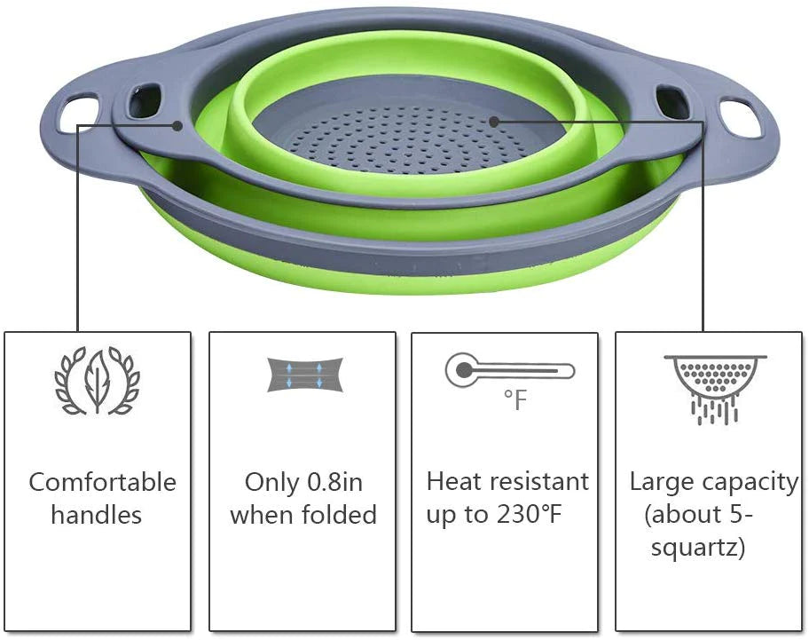 2 Pcs Collapsible Filter Baskets