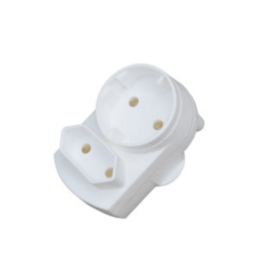 Adapter Plug 2 Way- 2Pin Round & 2 Pin Euro 16Amps