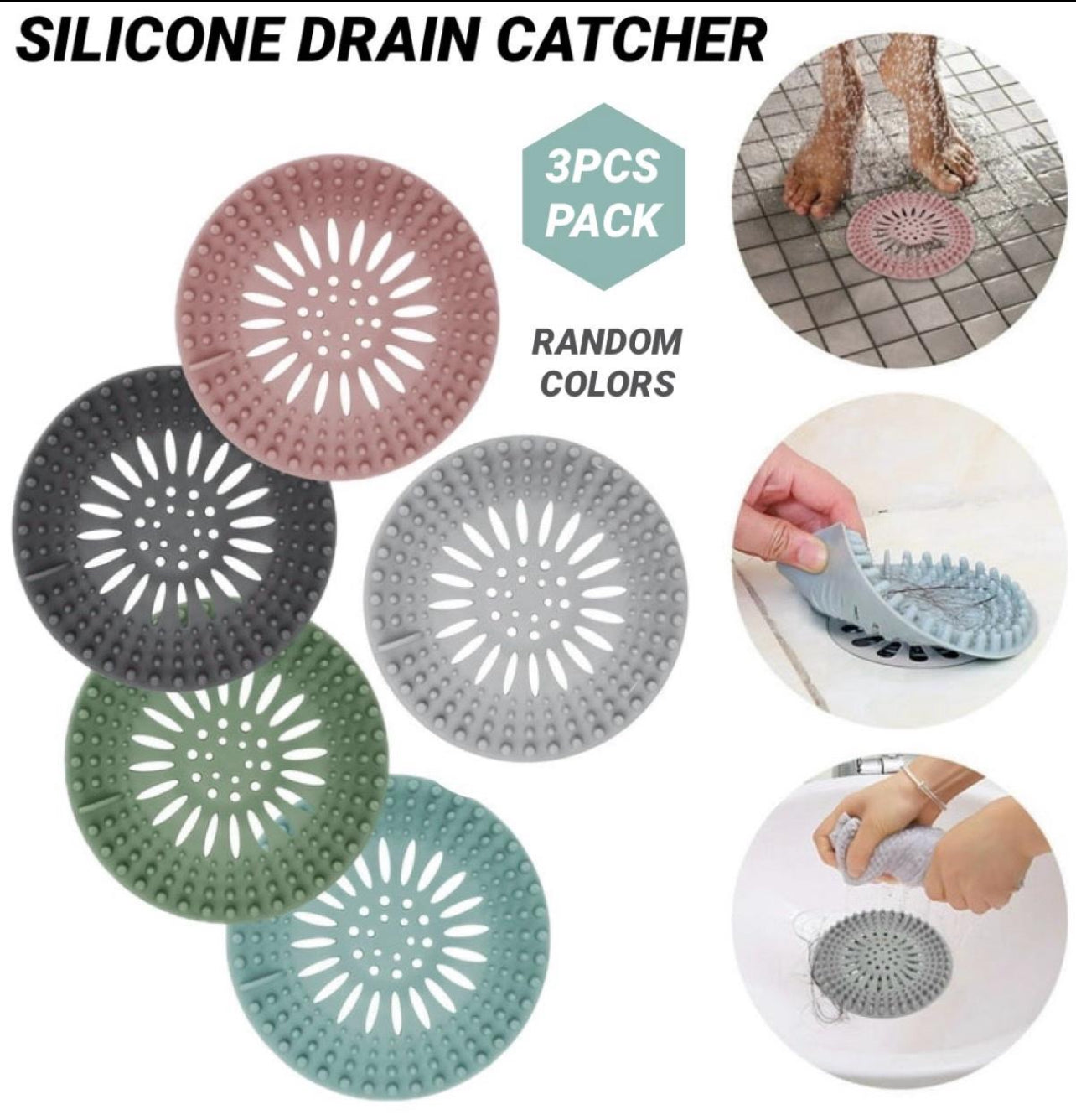 Silicone Drain Catcher(3pc)