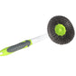 Stainless Steel Scourer With  Plastic Handle