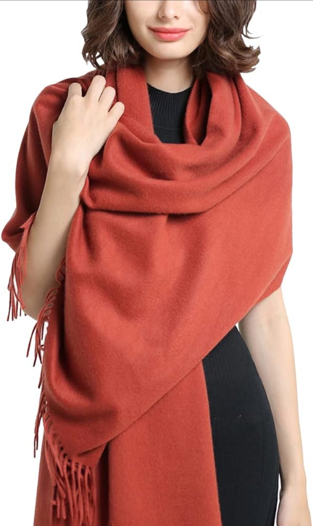 Winter Scarf Shawl Wrap for Women,Scarves Shawls Wraps with Tassel, Large Warm Thick