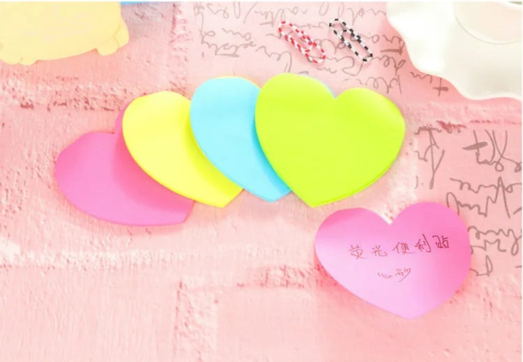 Heart Shaped Sticky Notes