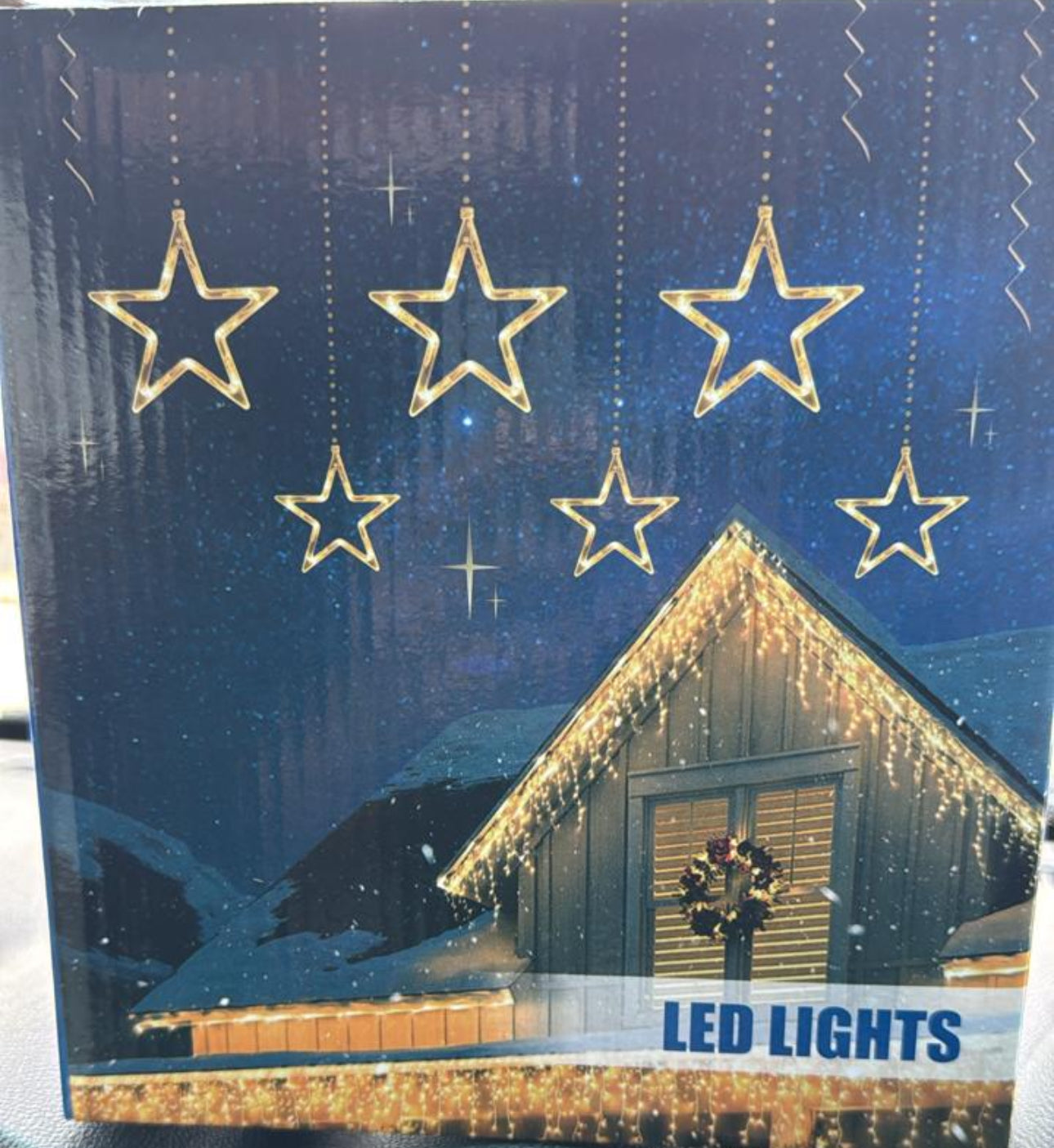 Christmas Star Curtain Lights White - 30M