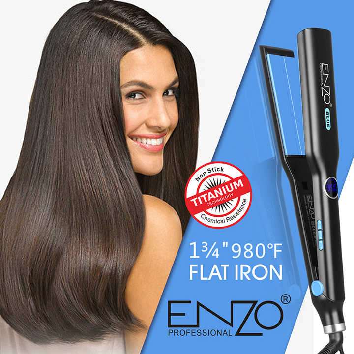 ENZO High Quality Professional Custom Hair Straightener Crimper Flat Iron