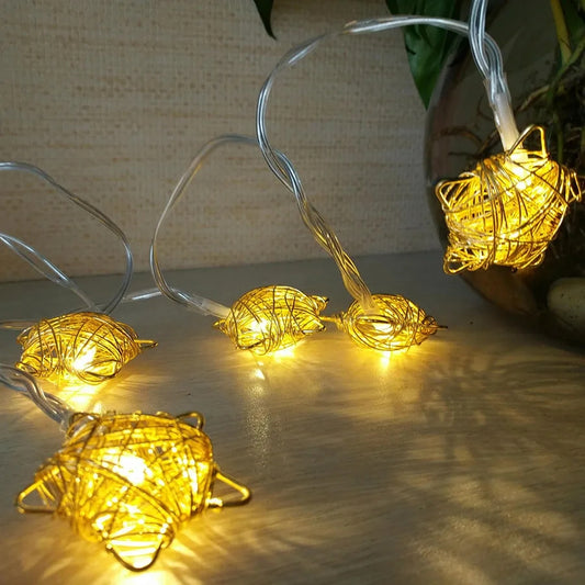 Christmas Star String Light for Home Decoration  Star Shaped Serial String LED Light (Warn White) 10 Light -3M