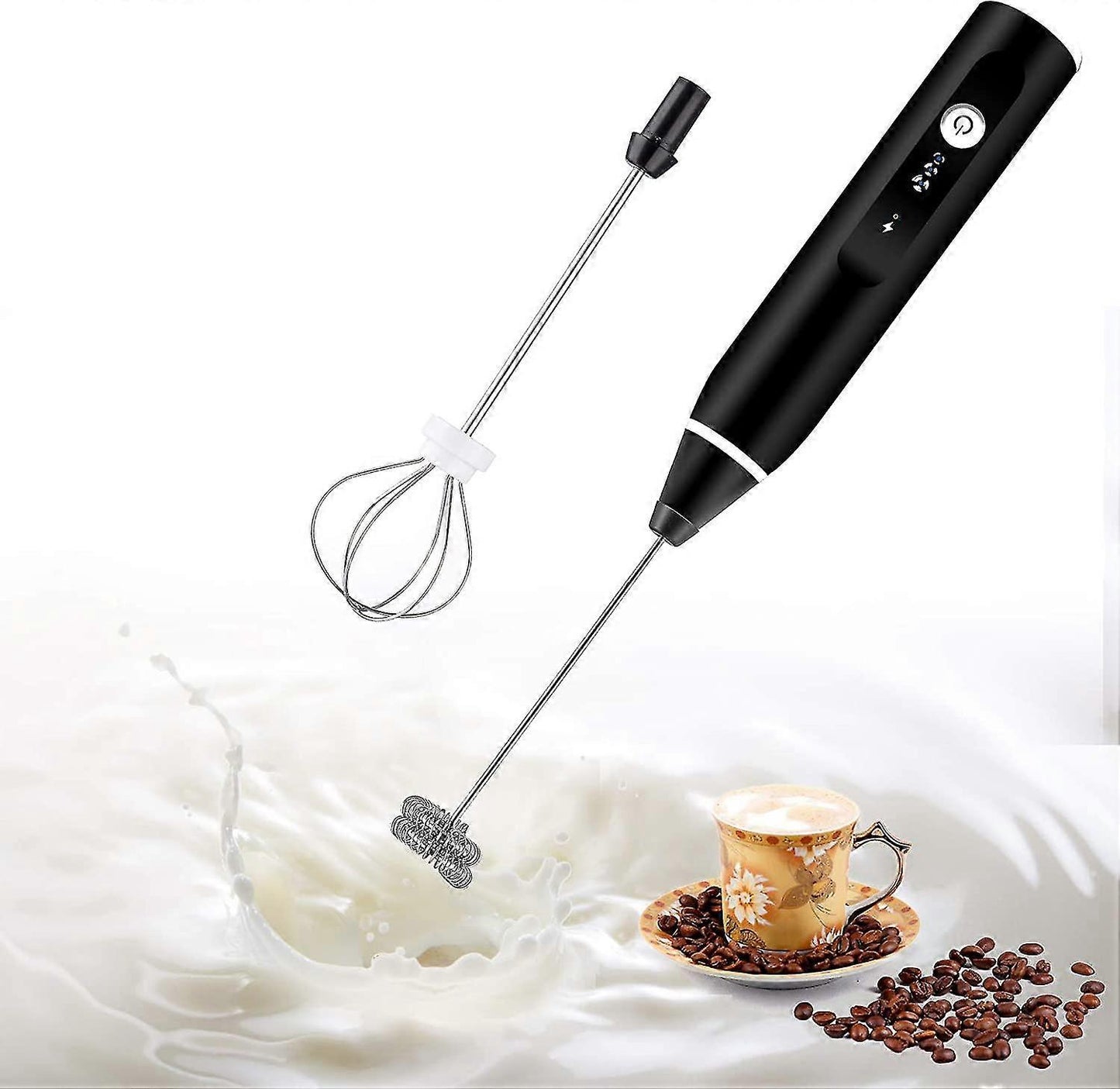 Milk Frother, Usb Rechargeable Coffee Frother Electric Whisk