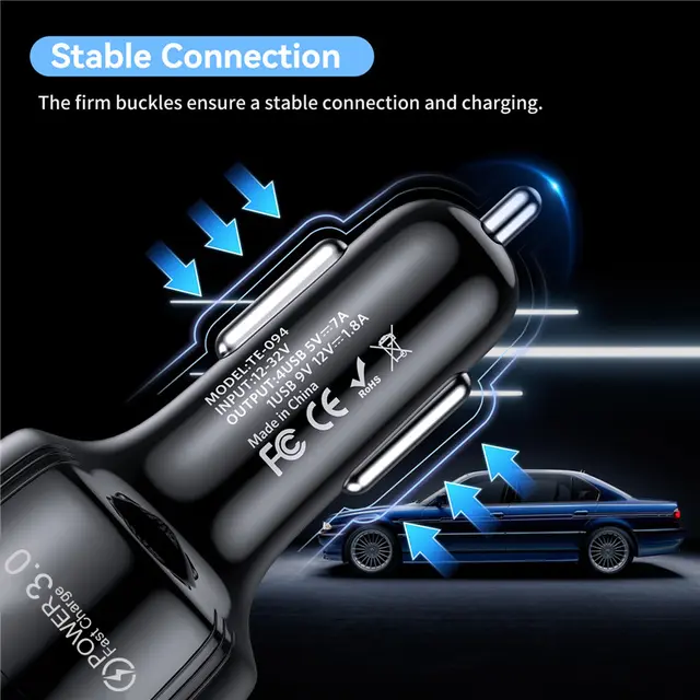 4 Ports USB Car Charger