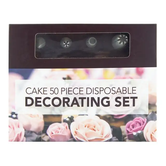 50 Pieces  Disposable Thickened Cake Decorating Set