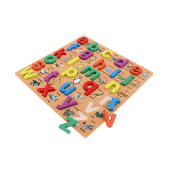 Wooden Alphabet Puzzle for Kids Early Education Lower Case Letters