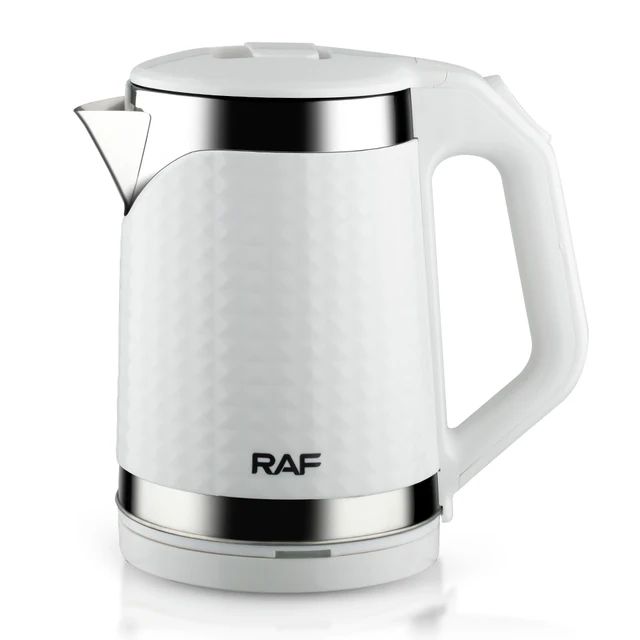 2.0 Liter Stainless Steel Bodied Electric Kettle with Silver Trim - Black