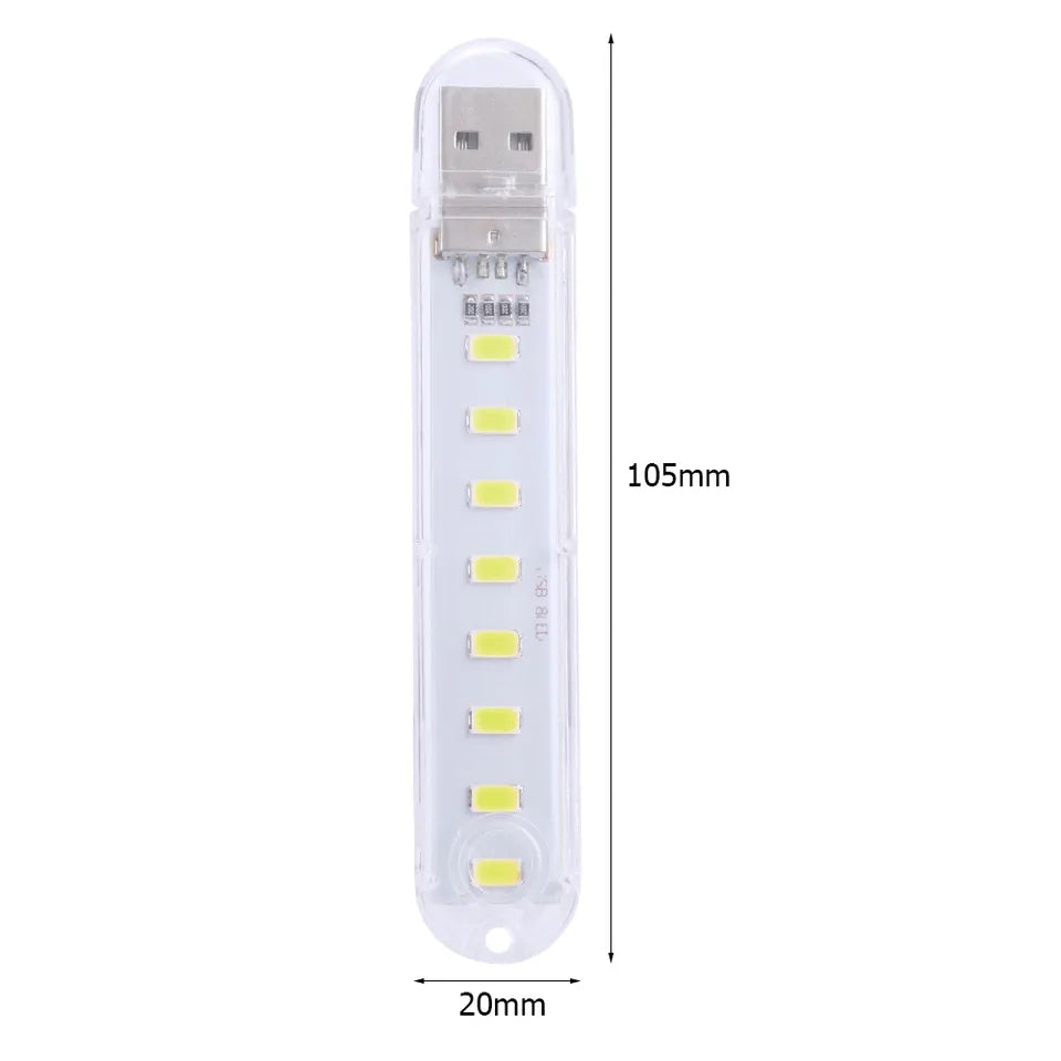 Portable USB 8 LED Light