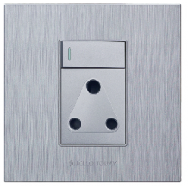 4x4 Single Socket  Silver  Design