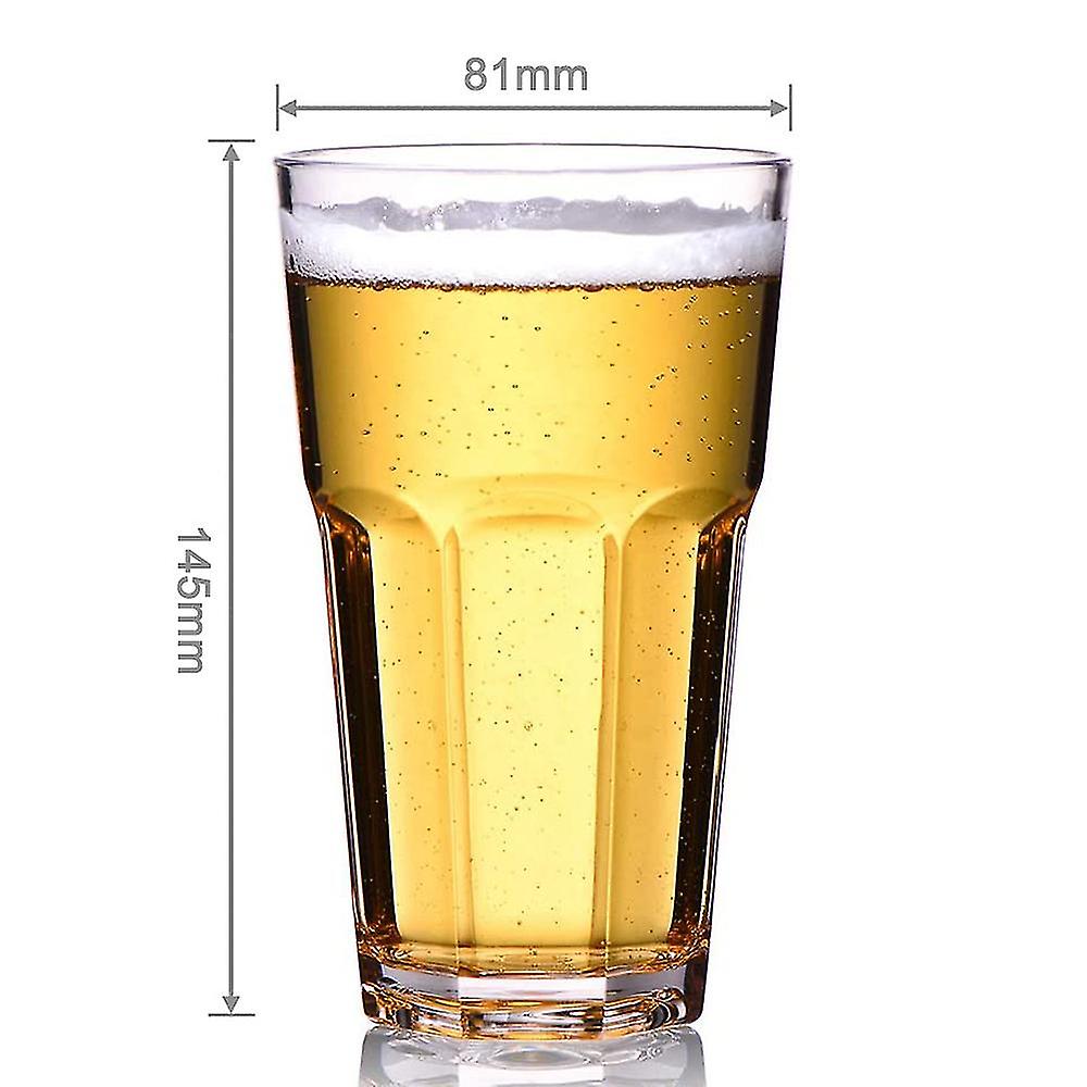 6Pieces Break-proof Reusable  Drinking Glass 460ml