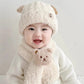 Kids' Hat And Scarf Set, Thick Warm Plush Cap For Baby Boys And Girls, Autumn And Winter