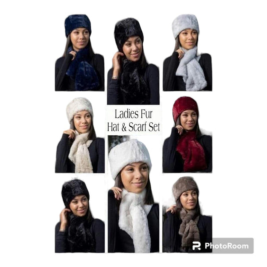 Ladies Winter Hat & Scarf 2pc