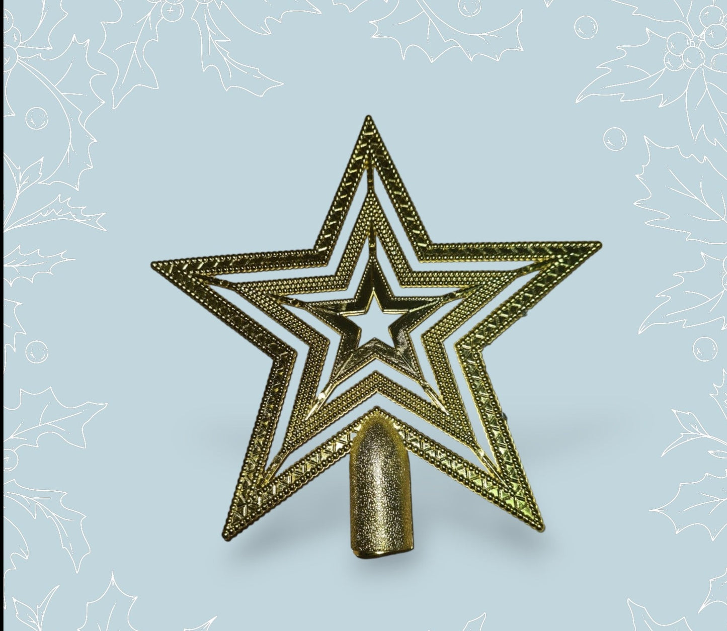 Gold Tree Top Star Decoration