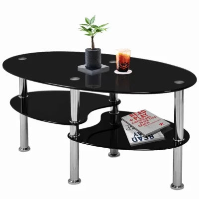 3-Tier Coffee Table – Oval