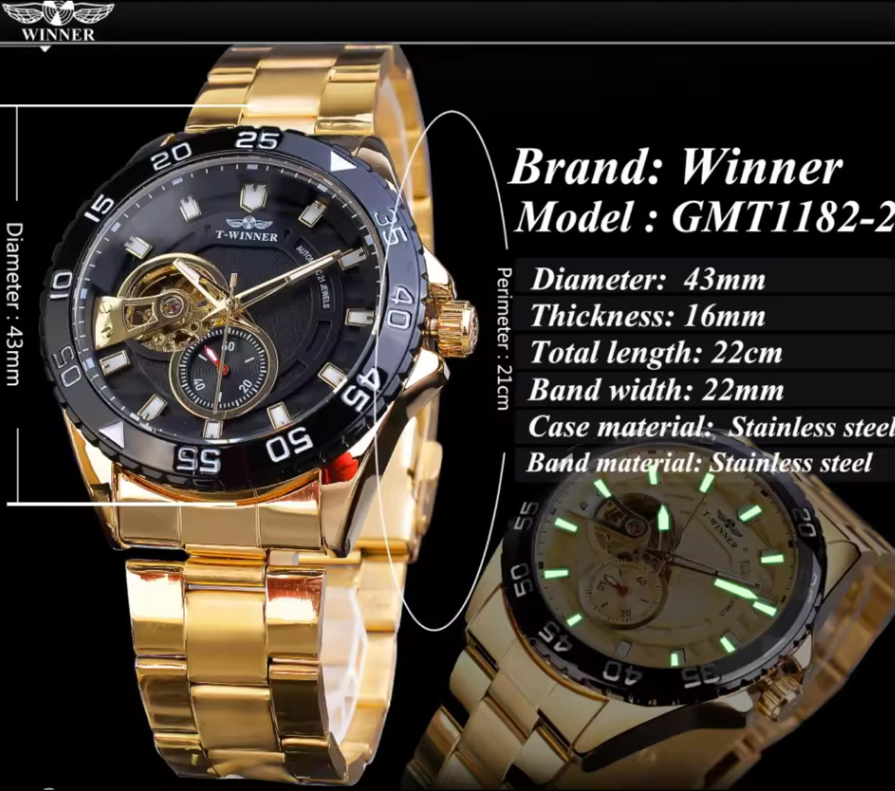 WINNER Men’s Fashion and Leisure Hollow Mechanical Movement Automatic Mechanical Watch — Various Models PreOrder Sales Now Available!