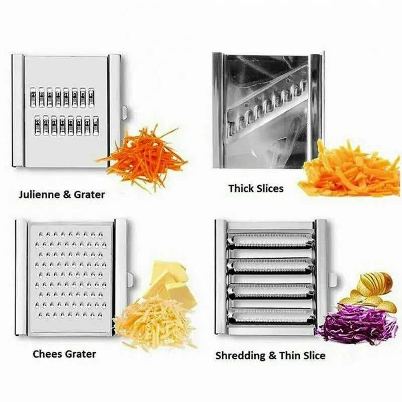 4 in 1 Portable Stainless Steel Manual Vegetable Slicer