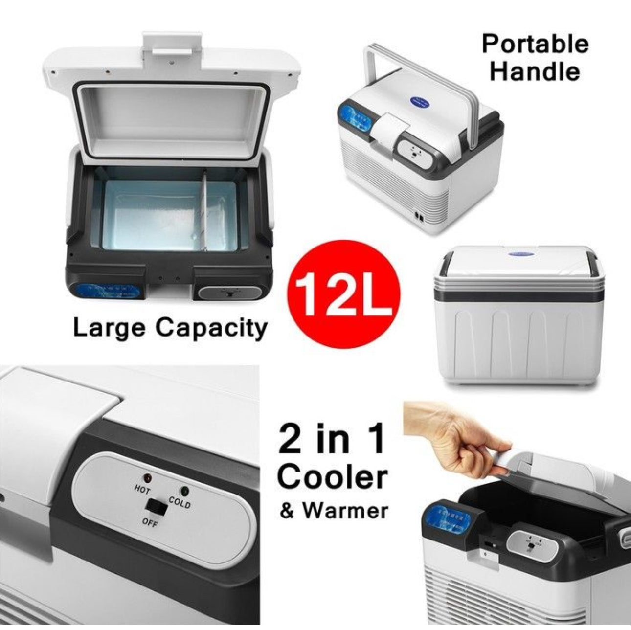 Cooling & Warming Mini Refrigerator 12L