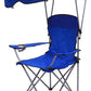 Folding Camping Chair with Shadow Sky, Portable Beach Outdoor Fishing Aluminum with Sun Protection and Carry Bag, Garden Chair for Beach, Pool, Garden, Blue (Color : Blue) XL