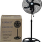 Lexuco 18'' Adjustable Pedestal Floor Fan set of 2 B 300 mm 5 Blade Pedestal Fan (Black, Pack of 2