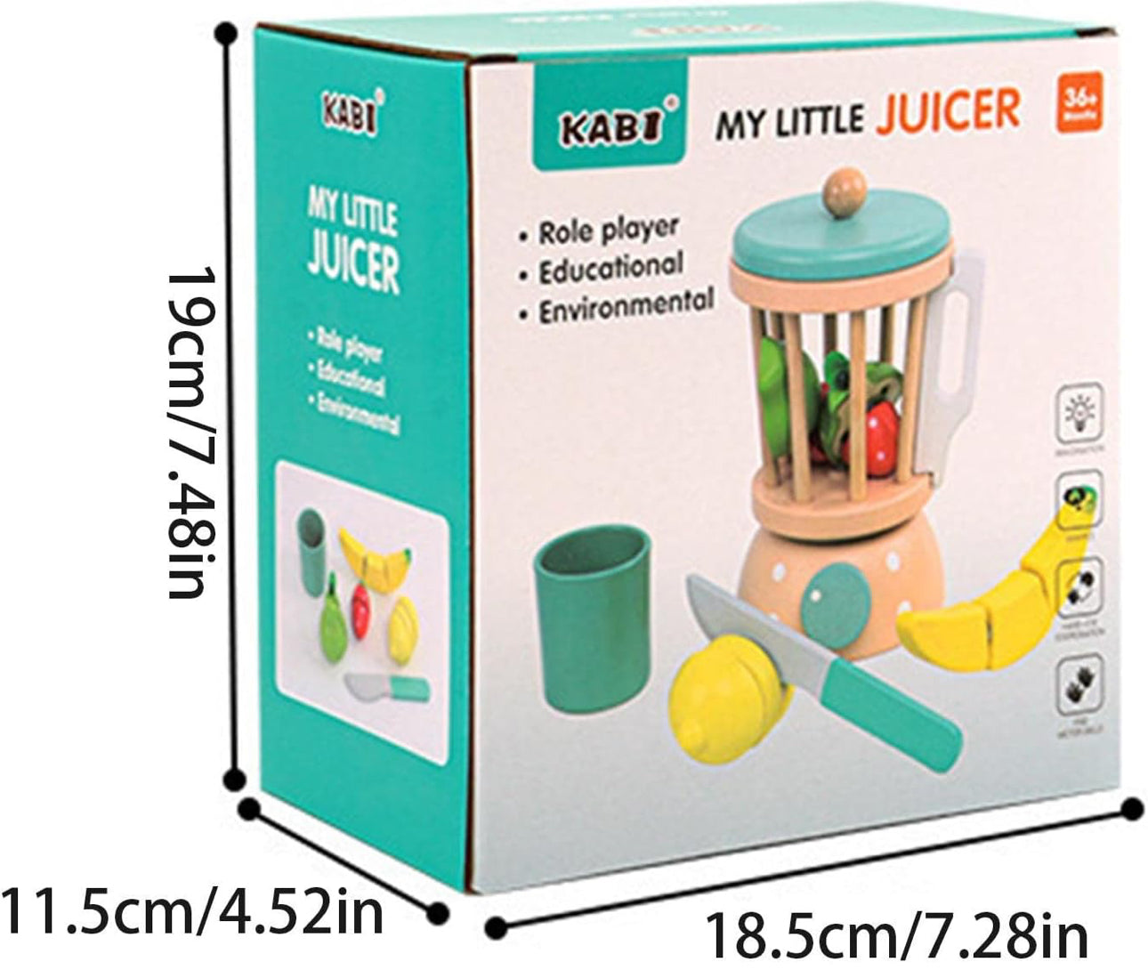 Wooden Blender Toy - Wooden Kids Smoothie Maker Set - Wooden Kitchen Toys Hildren's Simulation Fruit Cut Joy Toy Mixer Food Play Kitchen Accessories