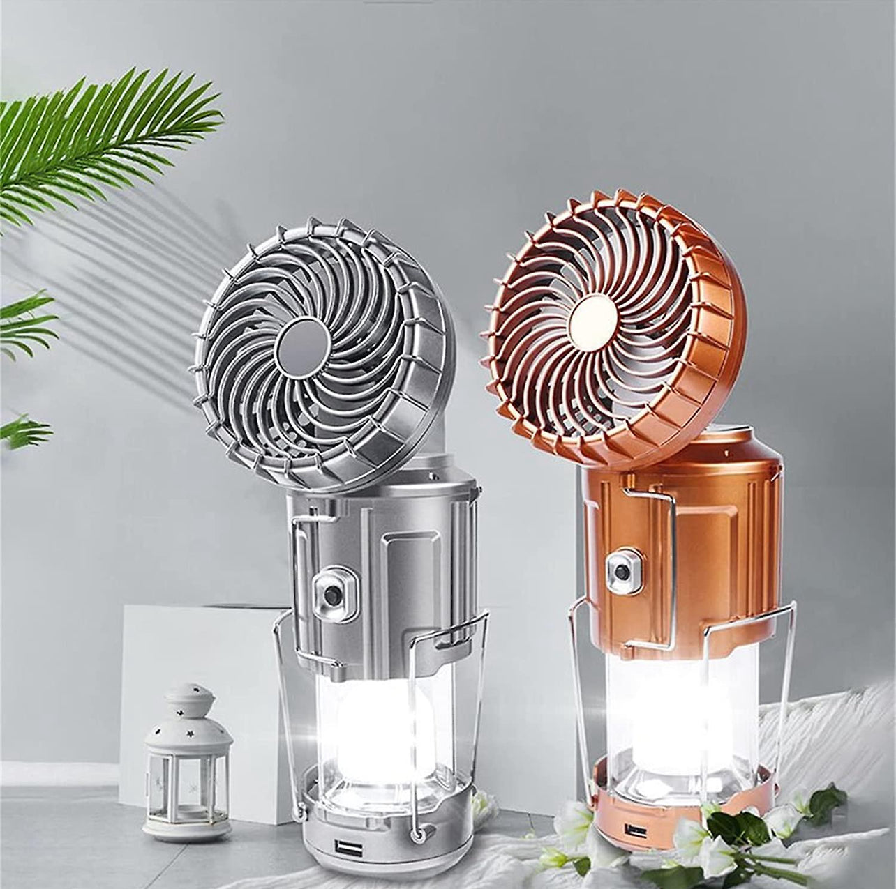 Solar Rechargeable Lantern with Fan ,Speaker and Power Bank