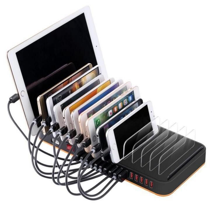 USB Fast Charging Hub 15 Port 100W with Phone Stands