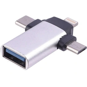 3 in 1 OTG Adapter USB to Micro USB/Type C/Lightning