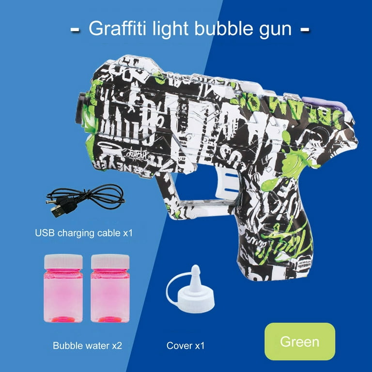 Rechargeable Bubble Gun With Light