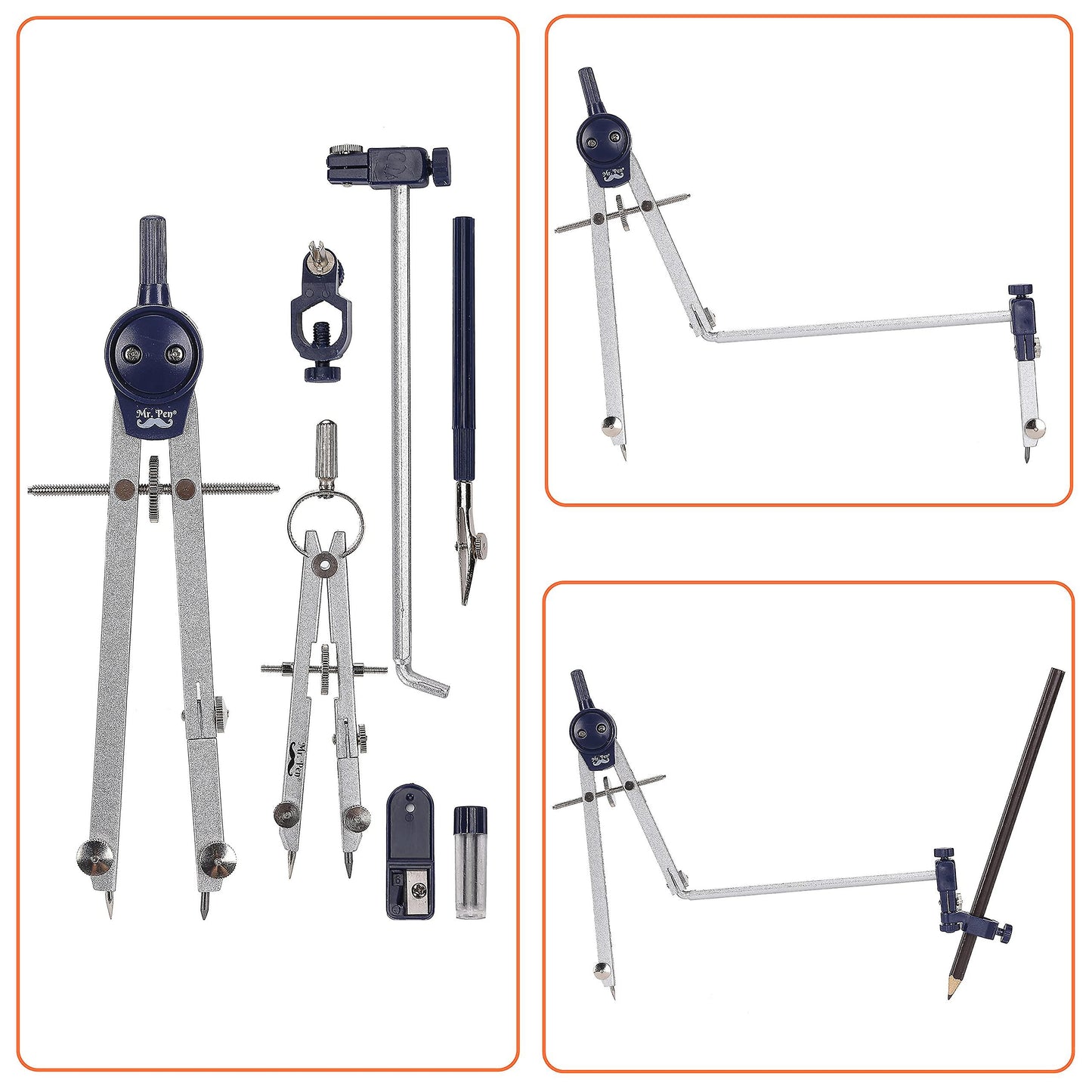 Professional Geometry Set Circle Drawing Tools For Engineers Students