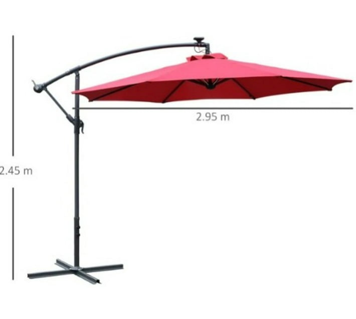 Black Friday Deal Outdoor Cantilever Umbrella Available In Red & Beige